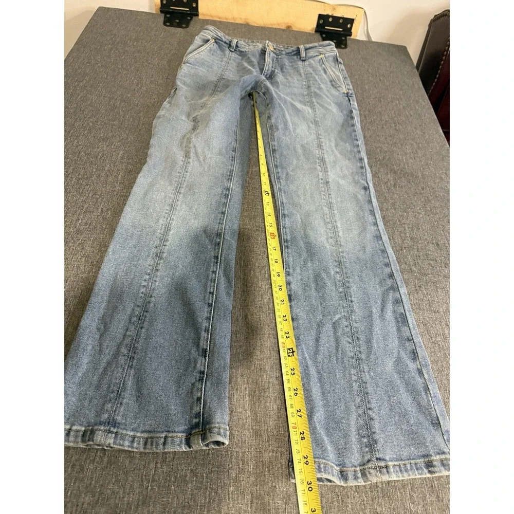 Michael Kors Women's Bootcut Light Wash Blue Denim Jeans Stretch Mid Rise Sz 6